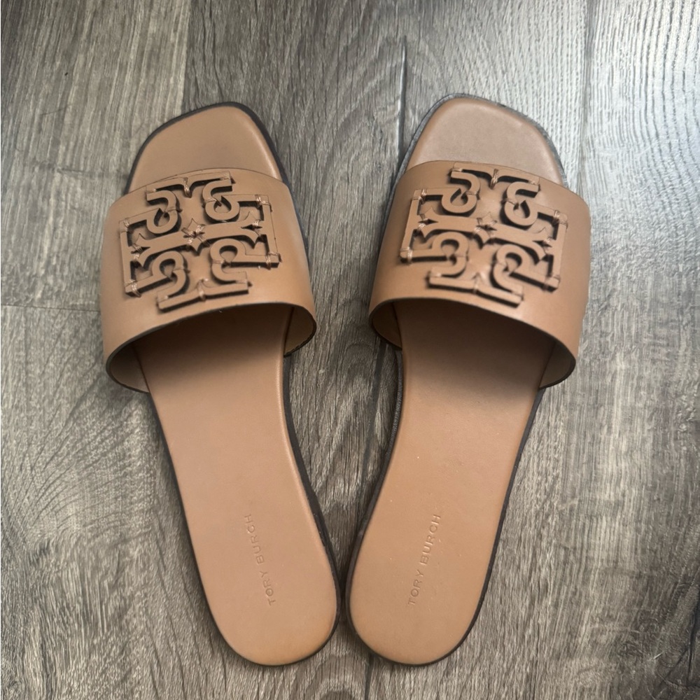 Tory Burch Brown Slide Sandals